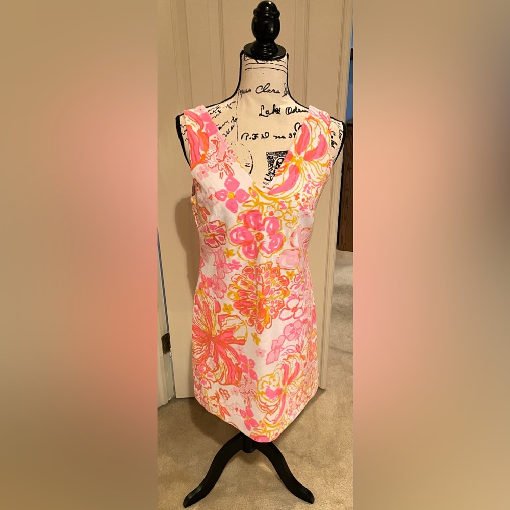 NWT Lilly Pulitzer Mikayla Shift dress “Happiness Is in Resort White”